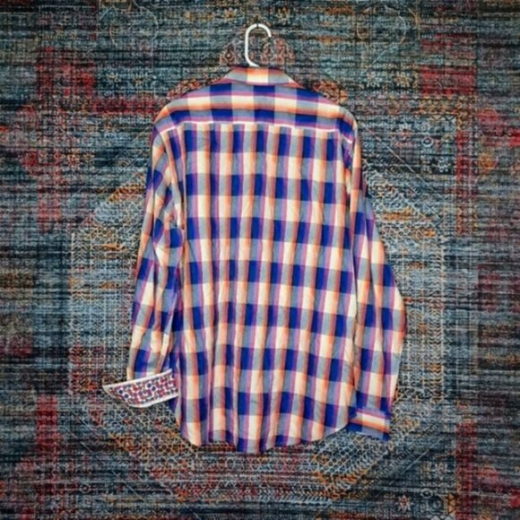 Robert Graham mens funky colorful classic fit Psychedelic flip button XL EUC - Picture 3 of 8